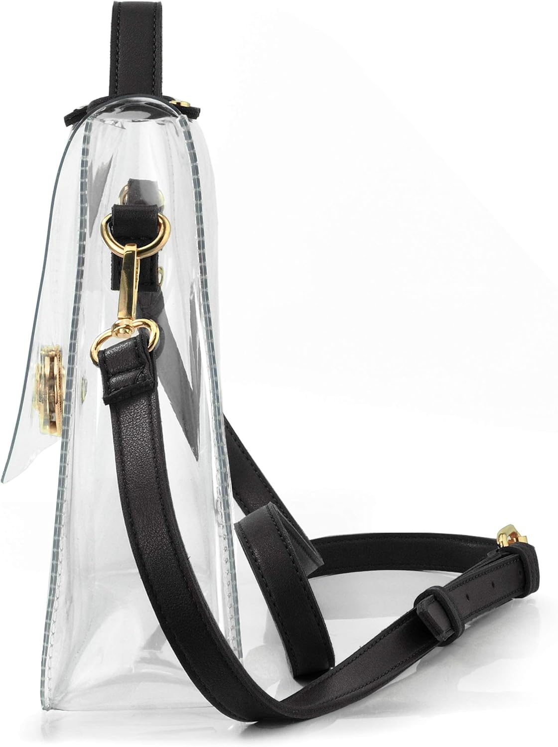 image:imageClear Bag with Turn Lock Closure Womens Cross Body Handbags Stadium ApprovedBlack