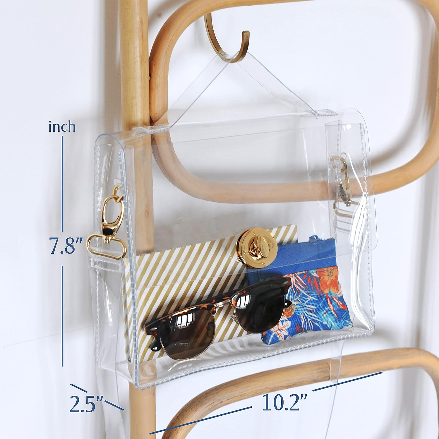 image:imageClear Bag with Turn Lock Closure Womens Cross Body Handbags Stadium ApprovedClear