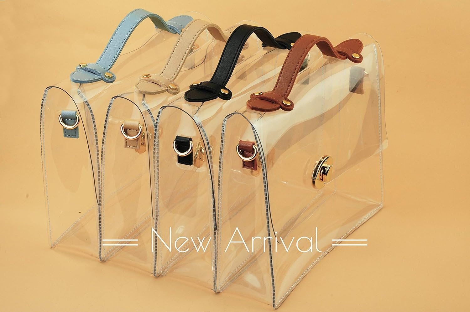 image:imageClear Bag with Turn Lock Closure Womens Cross Body Handbags Stadium ApprovedNude