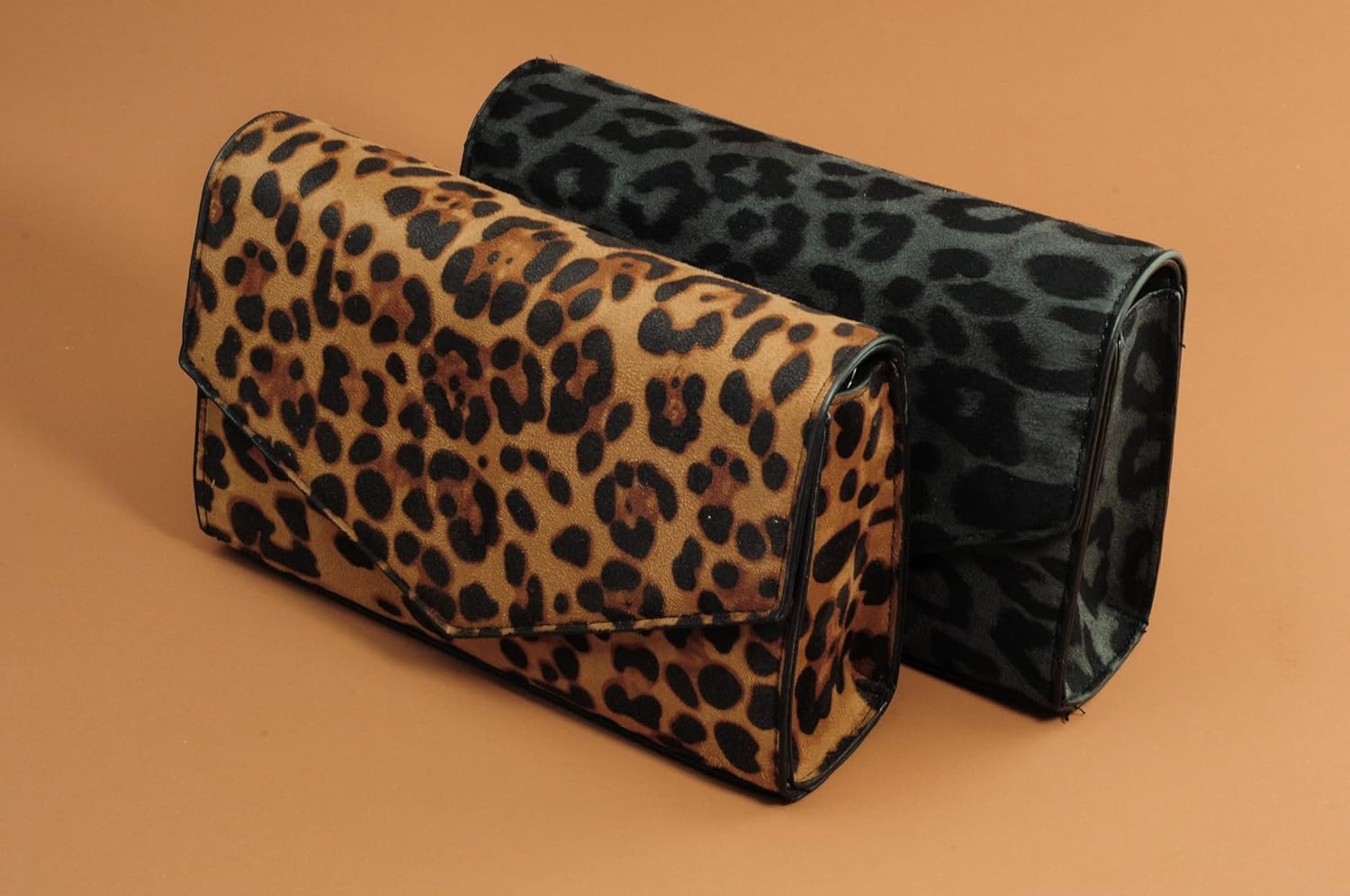 image:imageHOXIS Leopard Print Envelope Evening Clutch Women Chain Shoulder BagBrown Leopard Print