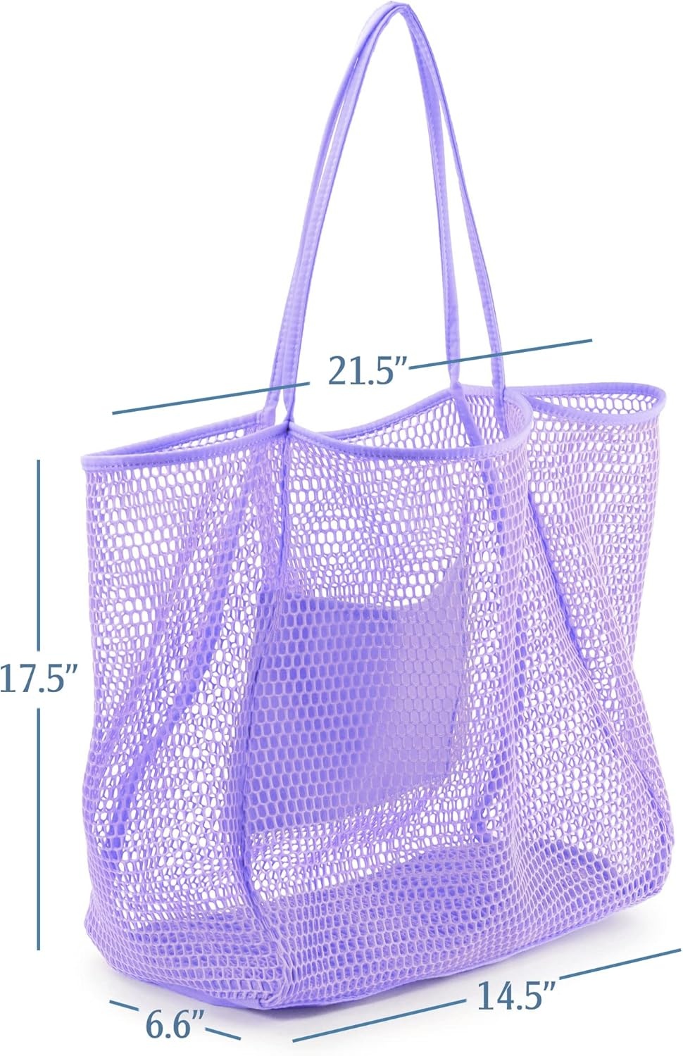 image:imageHOXIS Mesh Beach Tote Womens Shoulder HandbagLavender
