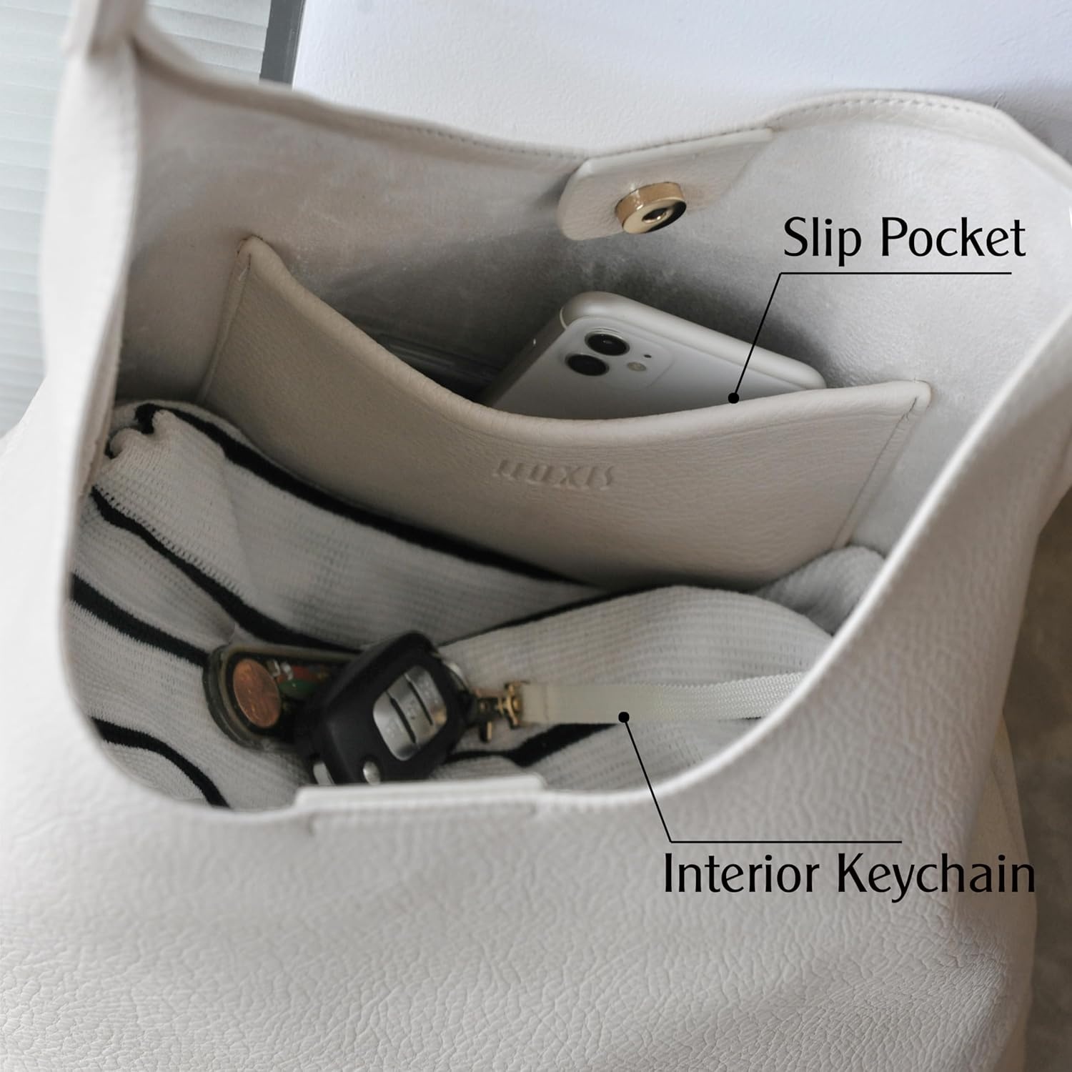 image:imageHobo Bags for Women Soft Vegan Leather Shoulder Handbag Slouchy Tote PursesBeige