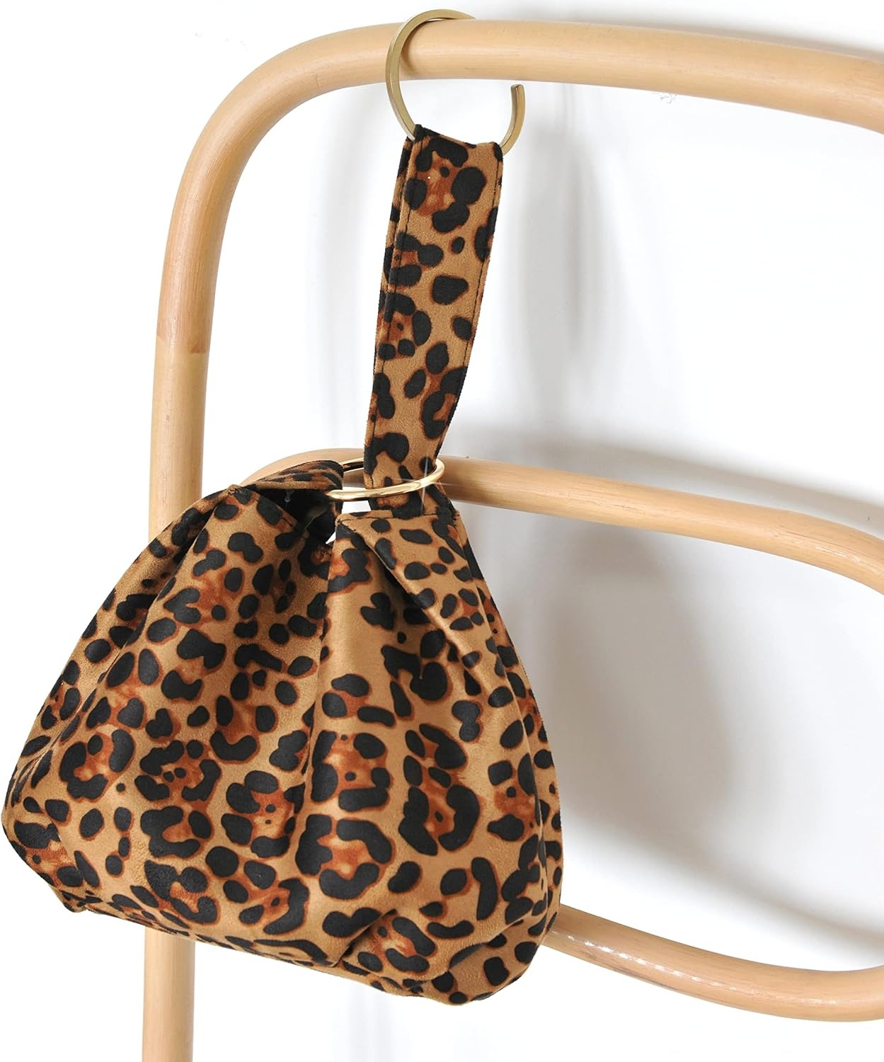 image:imageWomen Clutch Velvet Top Handle Bag Wristlet Small Tote PurseLeopard