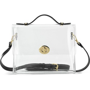 image:imageClear Bag with Turn Lock Closure Womens Cross Body Handbags Stadium ApprovedBlack