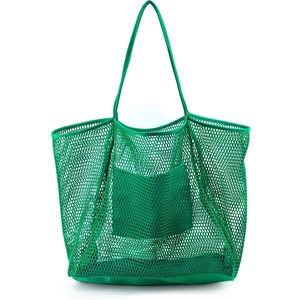 image:imageHOXIS Mesh Beach Tote Womens Shoulder HandbagGreen