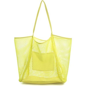image:imageHOXIS Mesh Beach Tote Womens Shoulder HandbagYellow