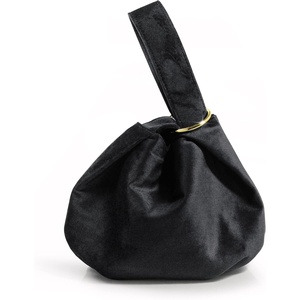 image:imageWomen Clutch Velvet Top Handle Bag Wristlet Small Tote PurseBlack