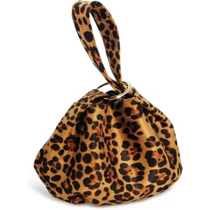 image:imageWomen Clutch Velvet Top Handle Bag Wristlet Small Tote PurseLeopard