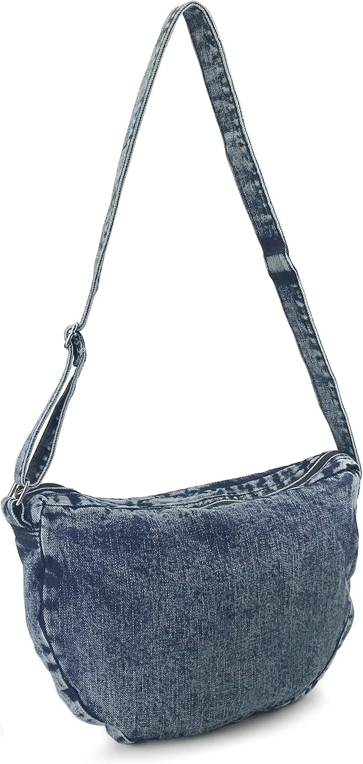 image:imageDenim Indigo Hobo Cross Body Bag Womens Shoulder BagIndigo