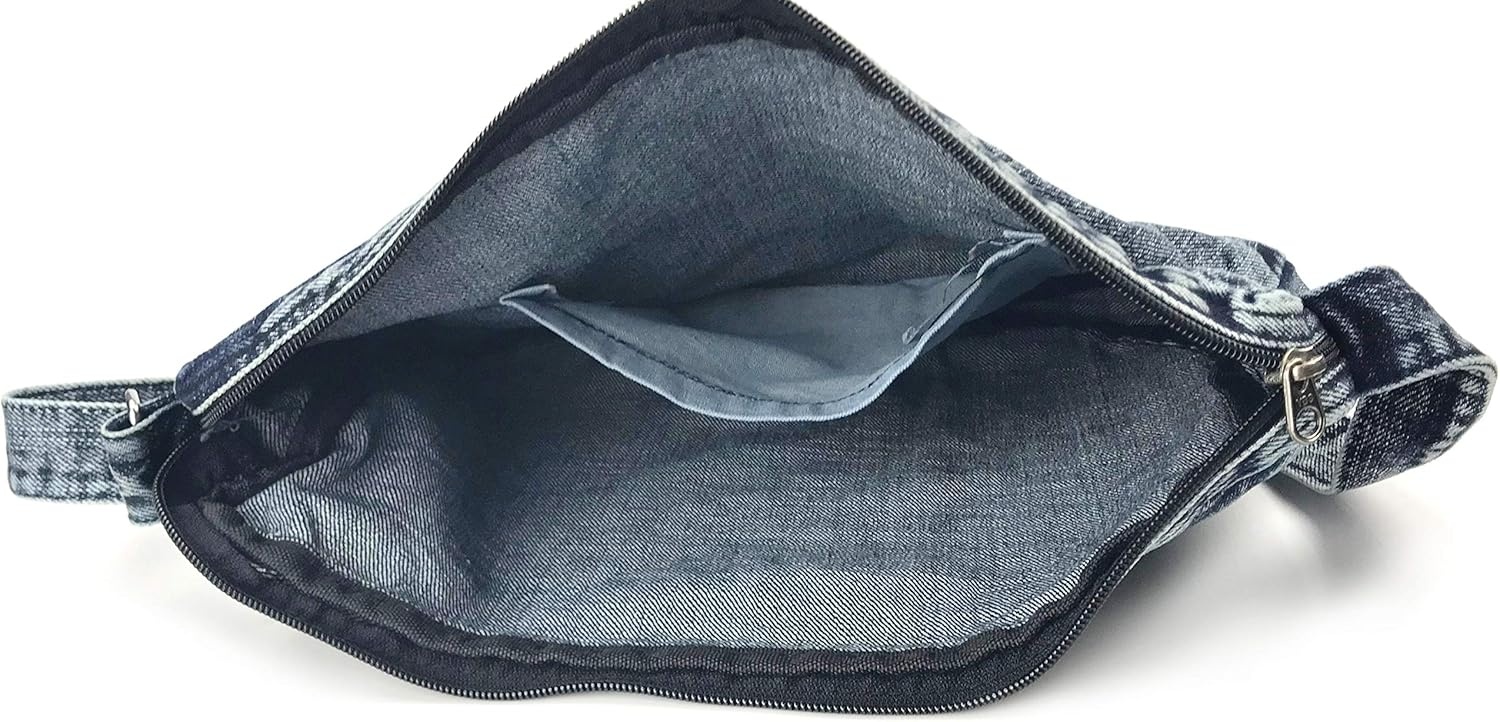 image:imageDenim Indigo Hobo Cross Body Bag Womens Shoulder BagSky Blue