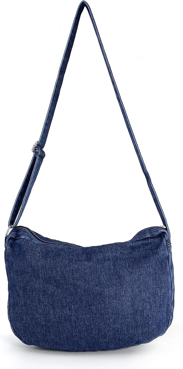 image:imageDenim Indigo Hobo Cross Body Bag Womens Shoulder BagUltramarine Blue