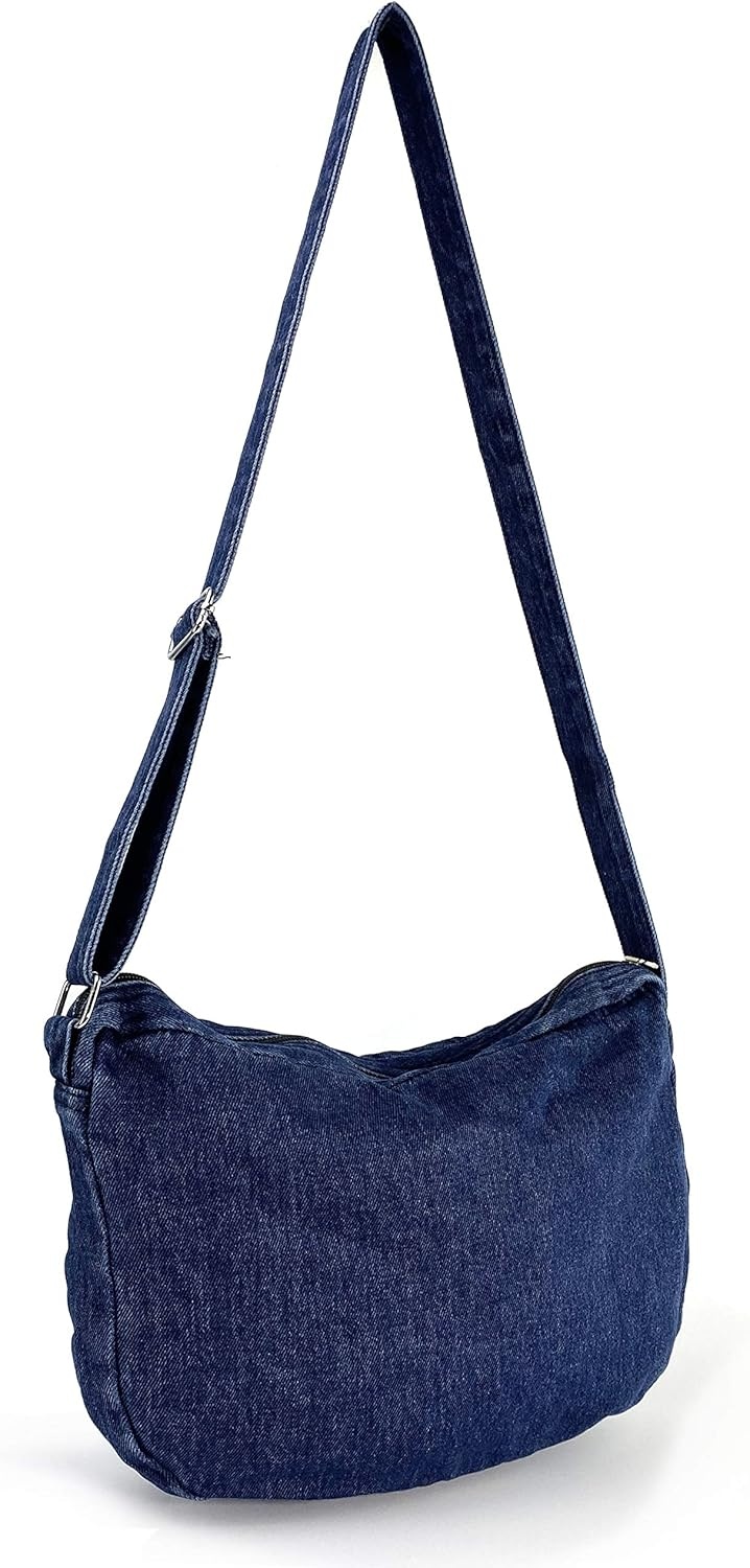 image:imageDenim Indigo Hobo Cross Body Bag Womens Shoulder BagUltramarine Blue