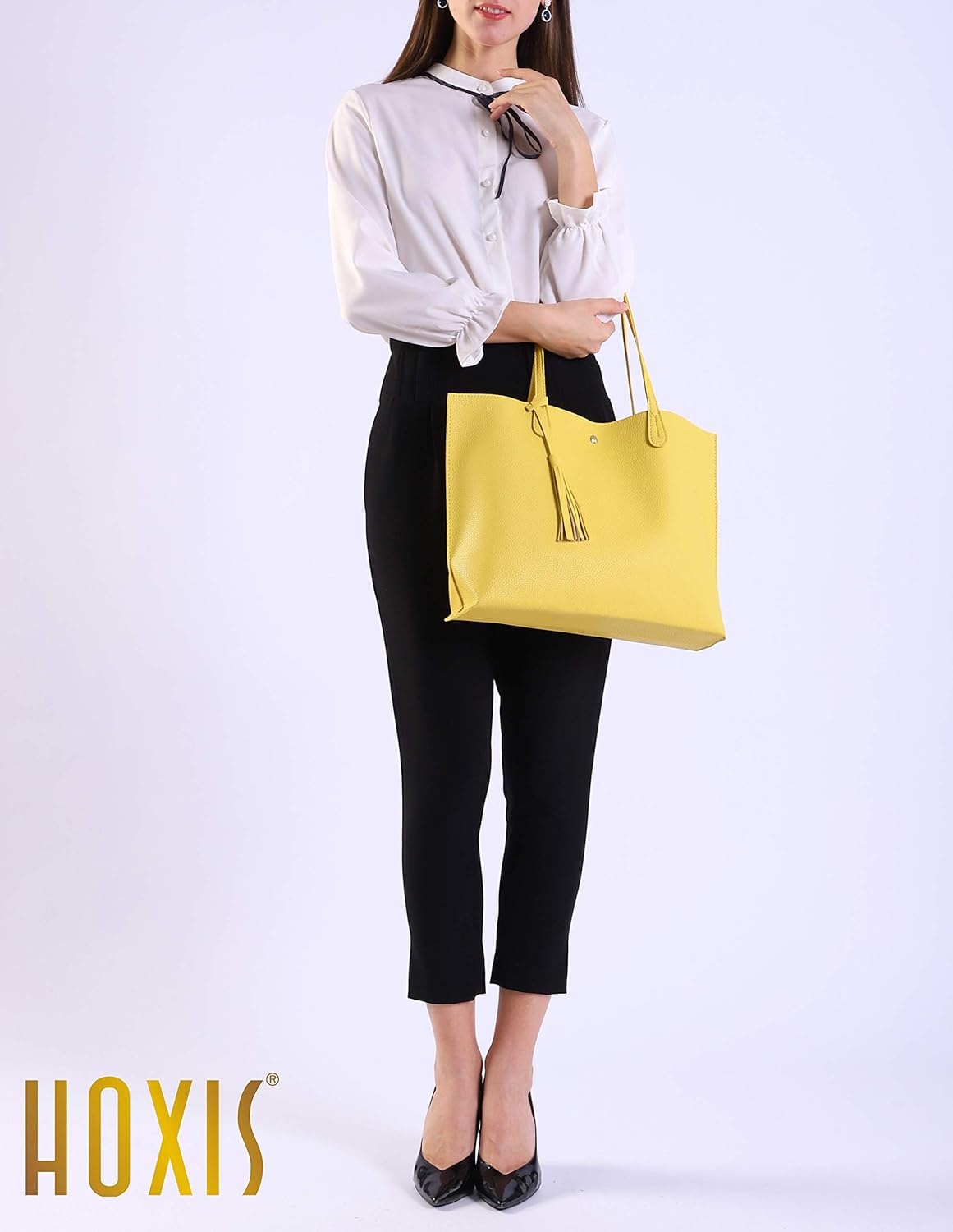 image:imageMinimalist Clean Cut Pebbled Faux Leather Tote Womens Shoulder HandbagPink