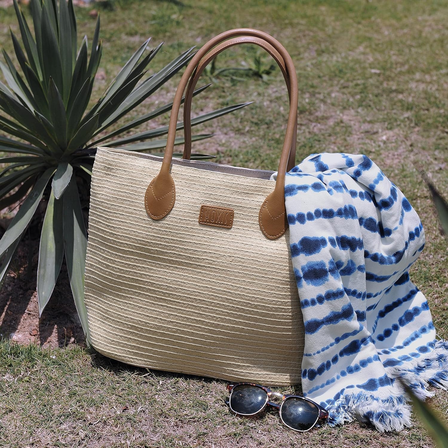 image:imageStraw Rattan Women Tote Summer Beach Shoulder Handbag Straw Rattan Summer BeachBeige