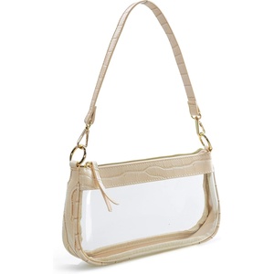 image:imageClear Shoulder Handbag PVC Classic 90s Purse Women Vegan Leather Crocodile Crossbody BagBeige