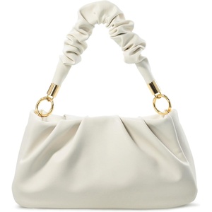 image:imageCloud Pouch Bag Women Shoulder Handbag Soft Vegan Leather Vintage Hobo Chain Cross body BagIvory