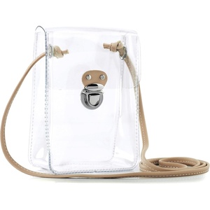 image:imageHOXIS Clear PVC Small Crossbody Bag for Stadium Approved Womens Purse Transparent Shoulder Bag Cell Phone Pouch BlackNude