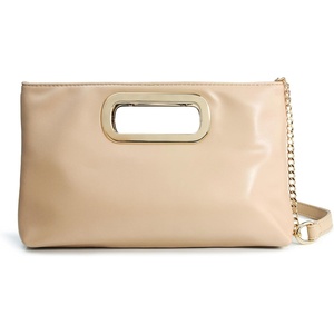 image:imageHOXIS Clutch Handbags for Women Cut Out Evening Bag Shoulder Crossbody Purse with Gold ChainNude