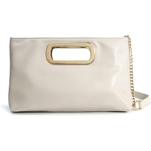 image:imageHOXIS Clutch Handbags for Women Cut Out Evening Bag Shoulder Crossbody Purse with Gold ChainOffwhite