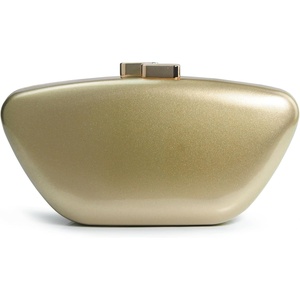 image:imageHOXIS Glossy Patent Leather Evening Clutch Bag with Detachable Chain Womens Purse for Wedding Party PromGold