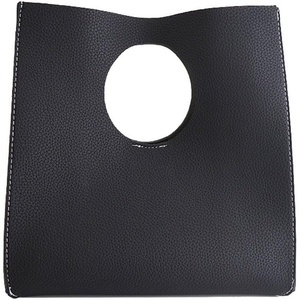 image:imageHOXIS Vintage Minimalist Style Soft Pu Leather Handbag Clutch Small ToteBlack