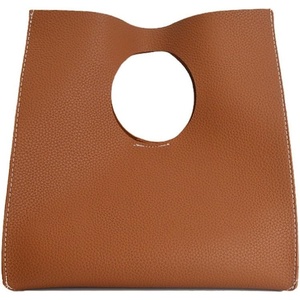 image:imageHOXIS Vintage Minimalist Style Soft Pu Leather Handbag Clutch Small ToteBrown