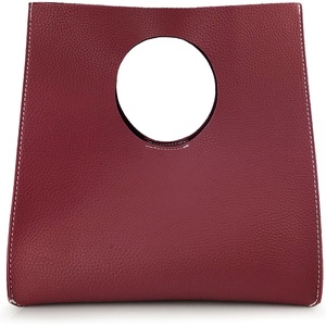 image:imageHOXIS Vintage Minimalist Style Soft Pu Leather Handbag Clutch Small ToteBurgundy