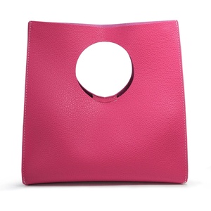 image:imageHOXIS Vintage Minimalist Style Soft Pu Leather Handbag Clutch Small ToteHot Pink