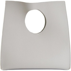 image:imageHOXIS Vintage Minimalist Style Soft Pu Leather Handbag Clutch Small ToteLight Grey
