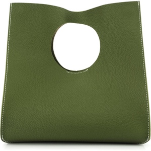 image:imageHOXIS Vintage Minimalist Style Soft Pu Leather Handbag Clutch Small ToteOlive