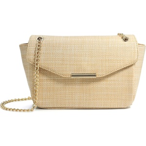 image:imageStraw Cross body Bag for Women Raffia Flap Chain Shoulder Handbag Small SatchelBeige