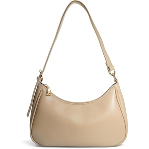 image:imageWomens Crescent Shoulder Bag Vegan Leather Chain Cross body bag Convertible Handbag  Vegan Leather Chain ConvertibleNude