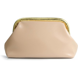image:imageWomens Evening Clutch Purse with Detachable Chain Strap Soft Faux Leather Shoulder Bag for Evening PartyWeddingNight OutNude