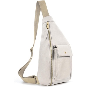 image:imageWomens Sling Bag Vegan Leather Fanny Packs Crossbody bag with Adjustable Shoulder Strap Chest Bag for Travel BeigeBeige