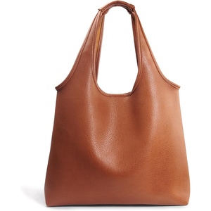 image:imageHOXIS Womens Hobo Bag Soft Vegan Leather Tote Oversized Slouchy Handbag for ShoppingWeekenderWorkBrown