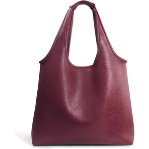 image:imageHOXIS Womens Hobo Bag Soft Vegan Leather Tote Oversized Slouchy Handbag for ShoppingWeekenderWorkDark Red