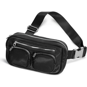 image:imageWomens Zipper Pockets Fanny Packs Nylon Waist bag Everywhere Belt bag BlackBlack