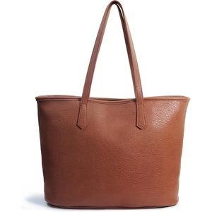 image:imageZipper Tote Bag for Women Soft Vegan Leather Handbag for Work Travel amp Everyday UseBrown