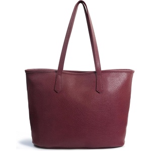 image:imageZipper Tote Bag for Women Soft Vegan Leather Handbag for Work Travel amp Everyday UseDark Red