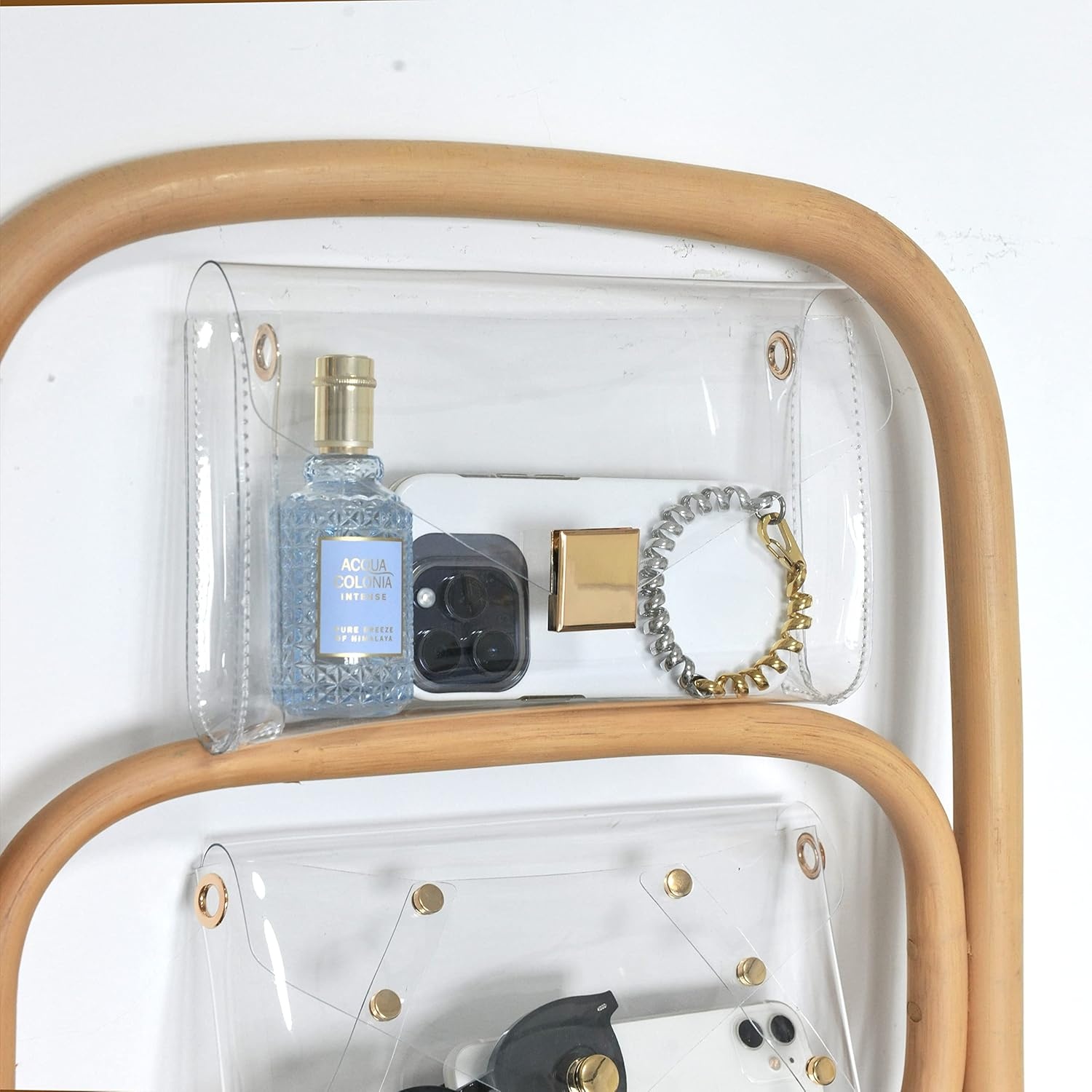 image:imageClear Clear Envelope Shoulder Bag Women PVC Transparent Clutch Chain Strap Cross Body Bag Stadium Approved Purse