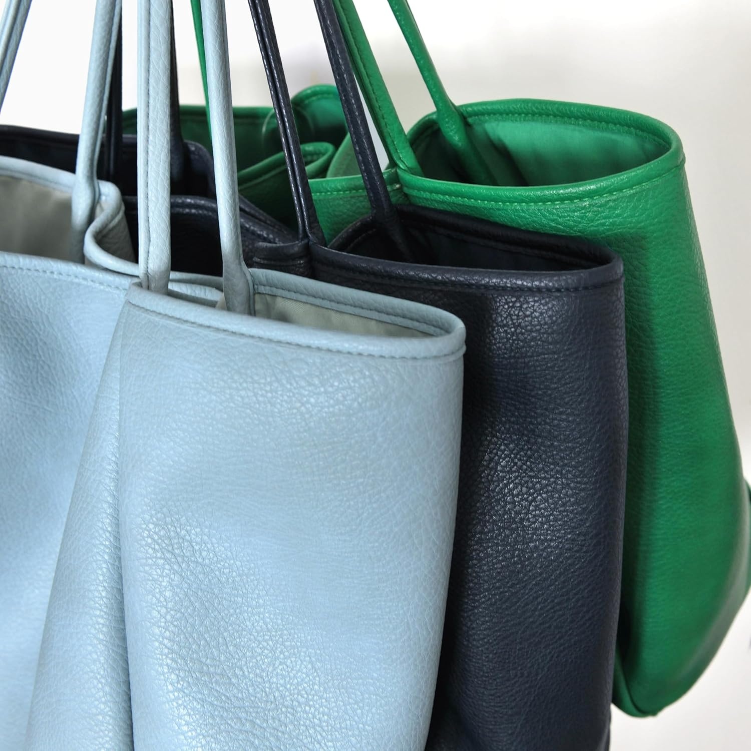 image:imageOversize Pu Leather Tote Women Weekender Bag Shopper Handbag Travel PurseUltramarine Green