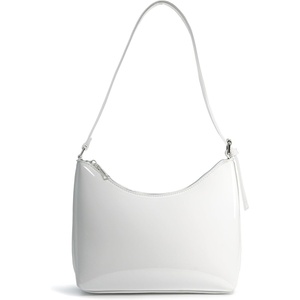 image:imageHOXIS Minimalist Faux Patent Leather Shoulder Bag Shiny Women Purse Y2K StyleWhite