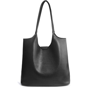 image:imageSoft Vegan Leather Tote Bag for Women Hobo Handbag Purse for Travel and EverydayBlack