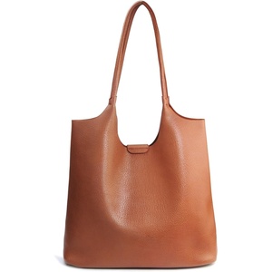 image:imageSoft Vegan Leather Tote Bag for Women Hobo Handbag Purse for Travel and EverydayBrown