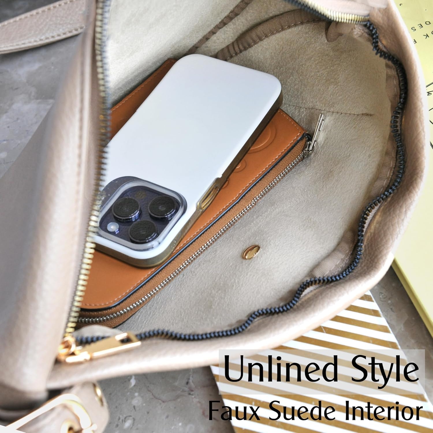 image:imageCrescent Crossbody Bag Hobo Sling Bag Women Vegan Leather Shoulder Handbag with Adjustable Strap Nude